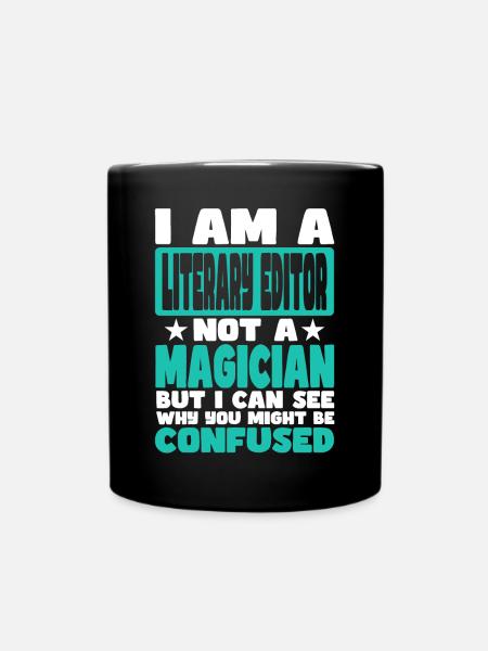 Literarischer Redakteur - Tasse einfarbig - Schwarz