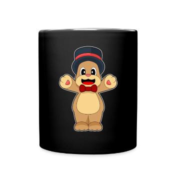 Bear Groom Top Hat Wedding - Full Colour Mug - black - Front