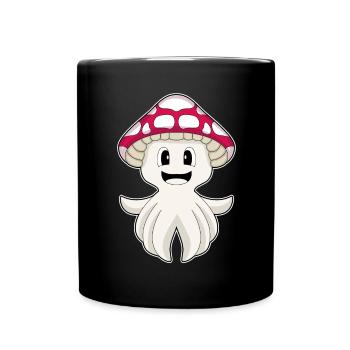 Champignon poulpe - Mug uni - noir - Devant