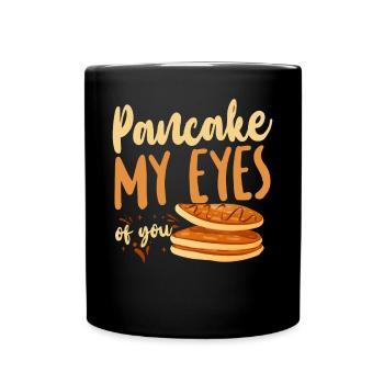 Pancake Lover Kids Valentines Day - Full Colour Mug - black - Front