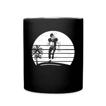 Joueur de football Silhouette Joueur de football - Mug uni - noir - Devant