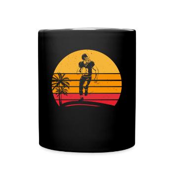 Joueur De Football Silhouette Football - Mug uni - noir - Devant