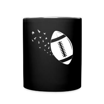 Ballon De Football Américain Ballon Football Jouer - Mug uni - noir - Devant