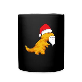 Dino Nuggets Dinosaurier Chicken Nuggets - Tasse einfarbig - Schwarz - Vorne