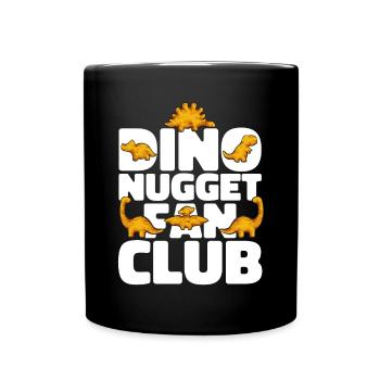 Dino Nuggets Dinosaurier Chicken Nuggets - Tasse einfarbig - Schwarz - Vorne