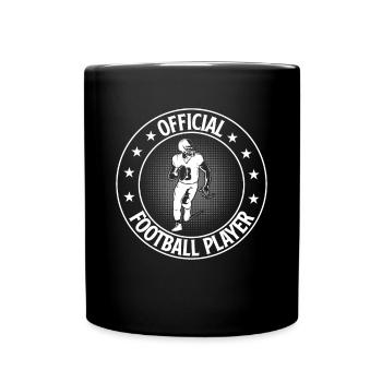 Joueur de Football Officiel - American Football Playe - Mug uni - noir - Devant