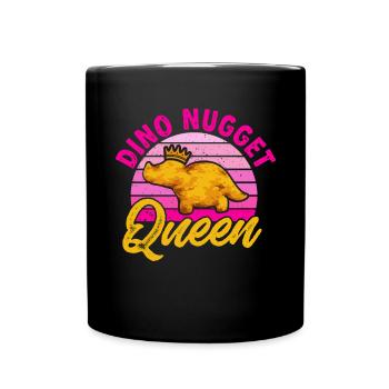 Dino Nuggets Dinosaurier Chicken Nuggets - Tasse einfarbig - Schwarz - Vorne