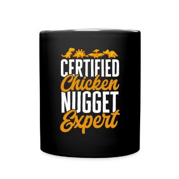 Dino Nuggets Dinosaurier Chicken Nuggets - Tasse einfarbig - Schwarz - Vorne
