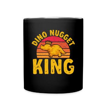 Dino Nuggets Dinosaurier Chicken Nuggets - Tasse einfarbig - Schwarz - Vorne