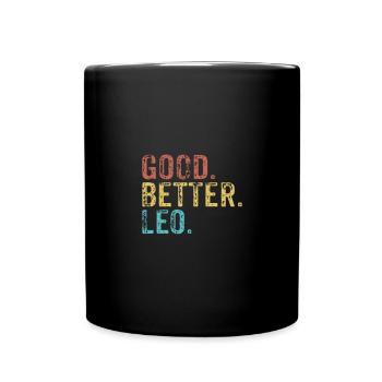 Good better Leo - Tasse einfarbig - Schwarz - Vorne