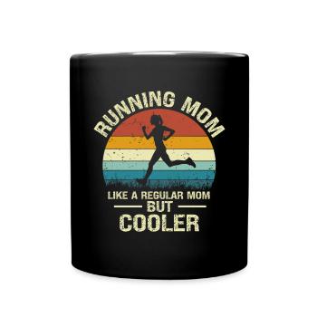 Running Mom Marathon Runner Jogging - Mug uni - noir - Devant