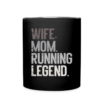 Running Mom Marathon Runner Jogging - Mug uni - noir - Devant