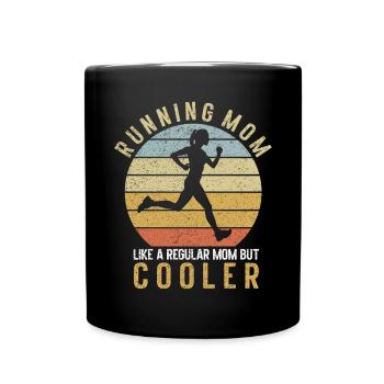 Running Mom Marathon Runner Jogging - Mug uni - noir - Devant