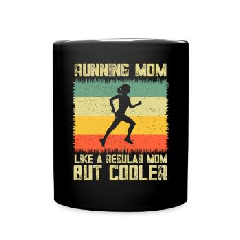 Running Mom Marathon Runner Jogging - Mug uni - noir - Devant