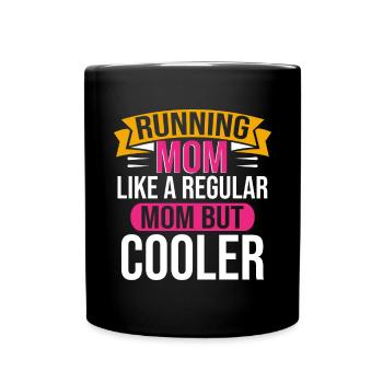 Running Mom Marathon Runner Jogging - Mug uni - noir - Devant
