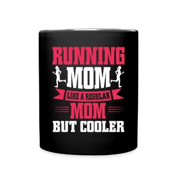 Running Mom Marathon Runner Jogging - Mug uni - noir - Devant