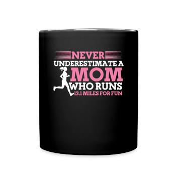Running Mom Marathon Runner Jogging - Mug uni - noir - Devant