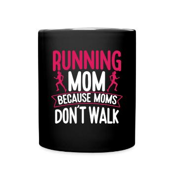 Running Mom Marathon Runner Jogging - Mug uni - noir - Devant