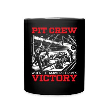 Pit Crew Course de voitures Course Piste de course Sport automobile - Mug uni - noir - Devant