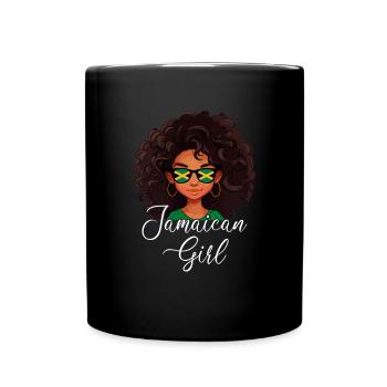 jamaican girl Flag Jamaica - Tasse einfarbig - Schwarz - Vorne