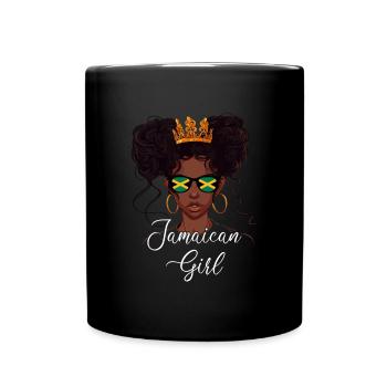 jamaican girl Flag Jamaica - Tasse einfarbig - Schwarz - Vorne