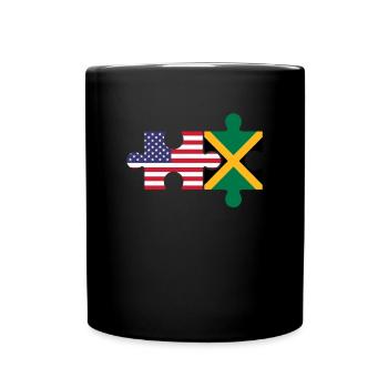 jamaican American Jamaica - Tasse einfarbig - Schwarz - Vorne