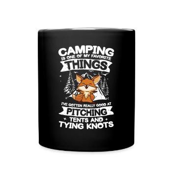 Camping is one of my Favorite Things für einen - Tasse einfarbig - Schwarz - Vorne