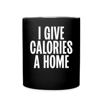 Funny Fat Gifts - Tasse einfarbig - Schwarz - Vorne