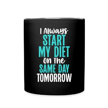 Funny Fat Gifts - Tasse einfarbig - Schwarz - Vorne