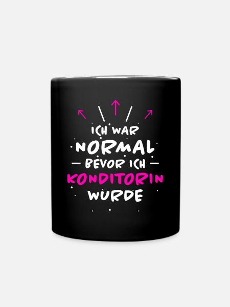 Konditorin Spruch Backen Witz Konditorin Geschenk - Tasse einfarbig - Schwarz