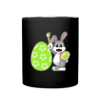 Coloriage de Pâques de Bunny - Mug uni - noir - Devant