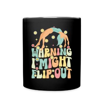 Groovy Cartwheel Gymnastik - Tasse einfarbig - Schwarz - Vorne