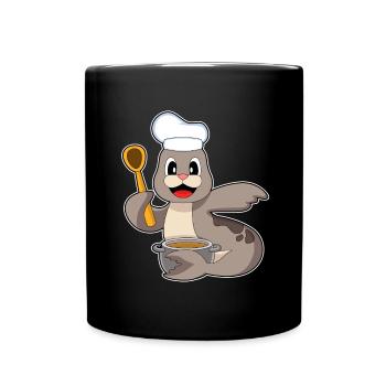 Seal Cook Cooking Pot Cooking - Full Colour Mug - black - Front