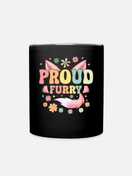 Groovy Furry Fandom Fursuit Fox - Mug uni - noir