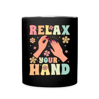 Groovy Nail Tech Nail Artist - Tasse einfarbig - Schwarz - Vorne