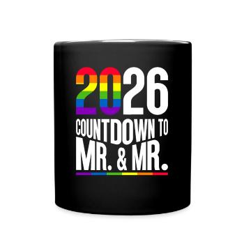 Gay Pride 2026 Mariage Mariage gay - Mug uni - noir - Devant