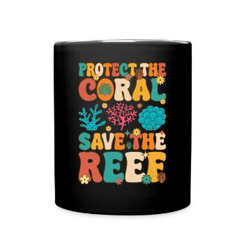 Coral Reef Coral Aquarium - Full Colour Mug - black - Front