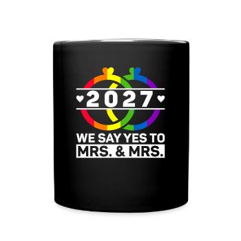 Gay Pride 2027 Hochzeit Homo-Ehe - Tasse einfarbig - Schwarz - Vorne