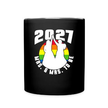Gay Pride 2027 Hochzeit Homo-Ehe - Tasse einfarbig - Schwarz - Vorne