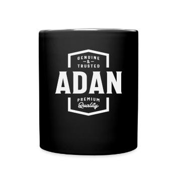 Adan Genuine and Trusted Name Adan - Full Colour Mug - black - Front