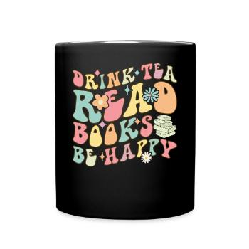 Groovy Book Reader - Full Colour Mug - black - Front