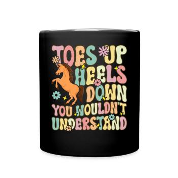 Groovy Cavalier D’équitation - Mug uni - noir - Devant