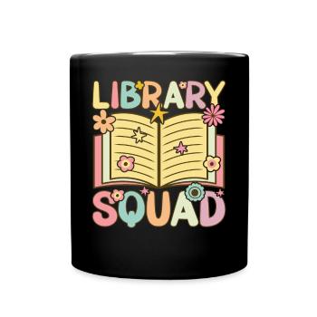 Groovy Book Reader Librarian - Full Colour Mug - black - Front