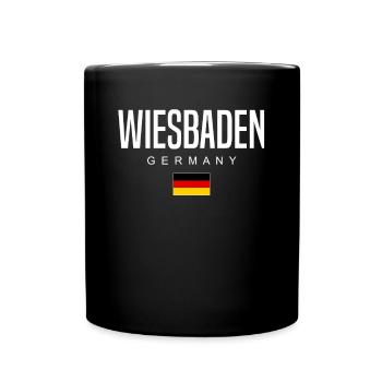 Wiesbaden - Tasse einfarbig - Schwarz - Vorne