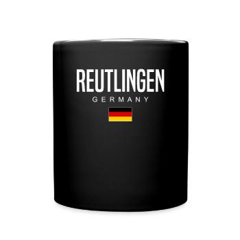 Reutlingen - Tasse einfarbig - Schwarz - Vorne