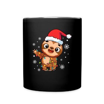 Noël paresseux - Mug uni - noir - Devant
