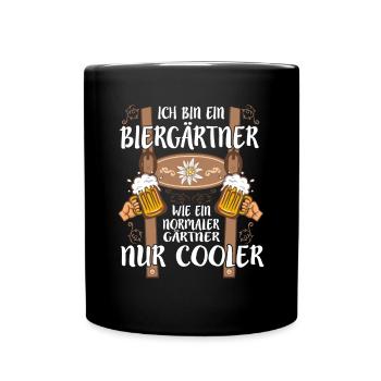 Biergärtner Lederhosen - Full Colour Mug - black - Front