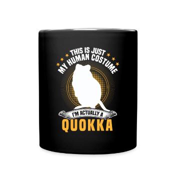 Nur ein Quokka Kostüm Beuteltier Quokka - Tasse einfarbig - Schwarz - Vorne