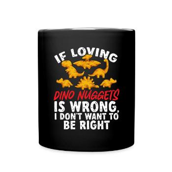 Dino Nuggets Dinosaurier Chicken Nuggets - Tasse einfarbig - Schwarz - Vorne