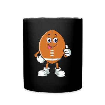 Football américain Joueur de football drôle - Mug uni - noir - Devant